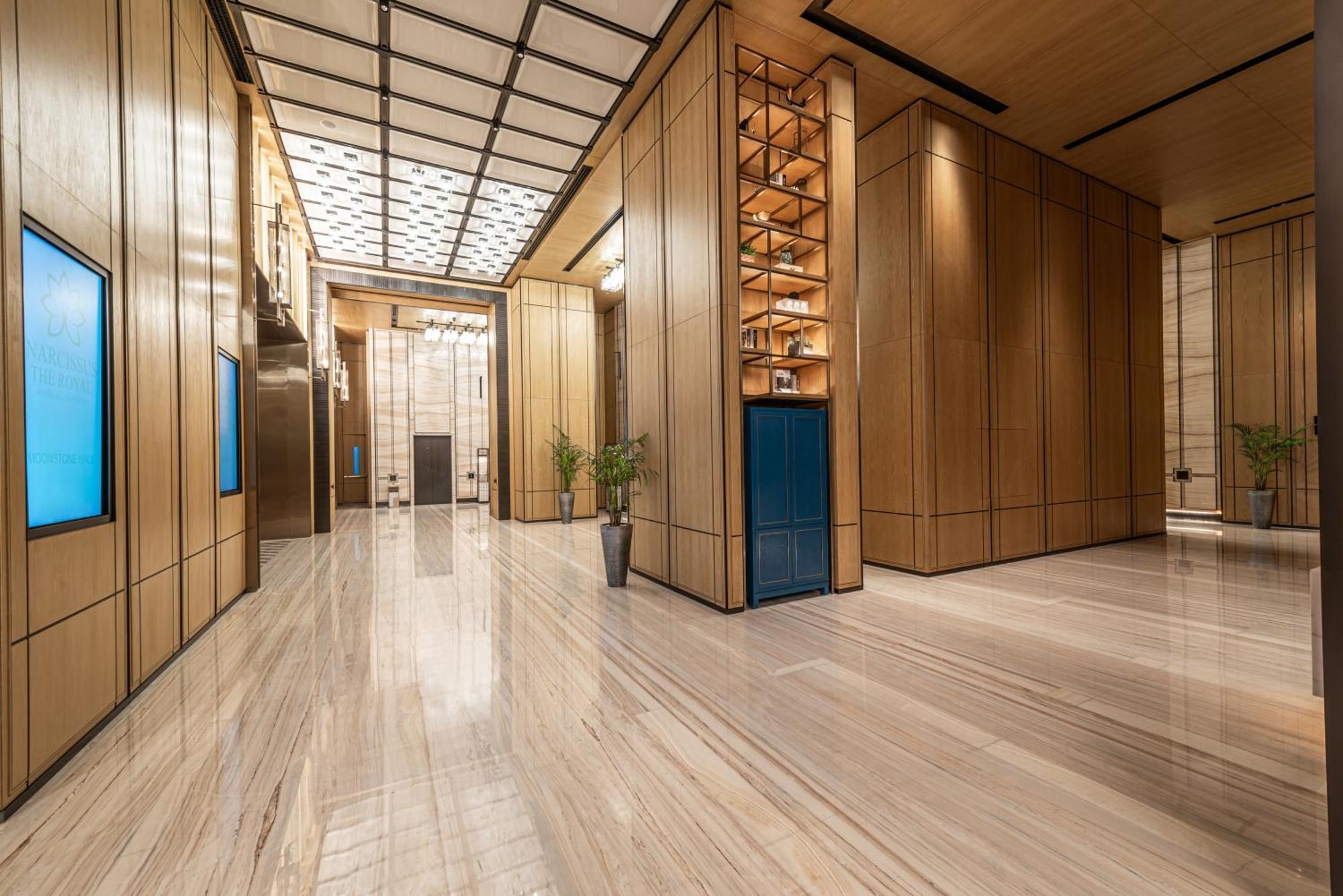 Narcissus The Royal Hotel Riade Exterior foto 3D rendering of a hotel lobby
